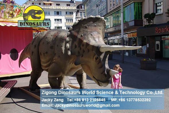 Playground trade exhibition animatronic dinosaurs model ( Triceratops ) DWD038