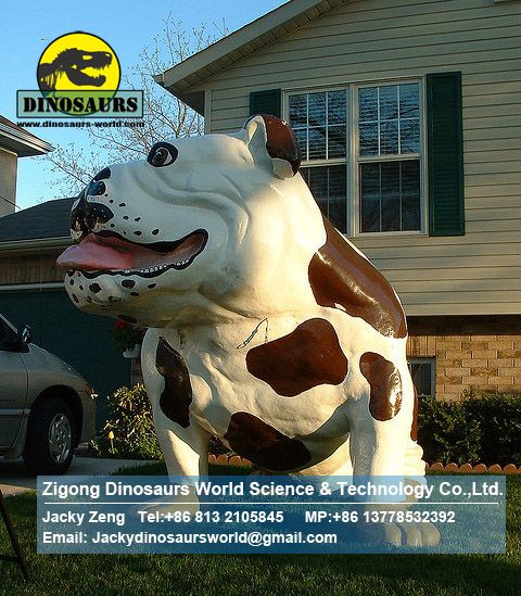 Animatronic animals Fiberglass Cartoon Bulldog DWA093