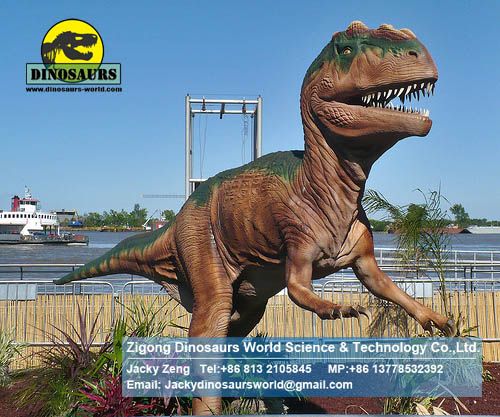 China robotic Animatronic dinosaur in park(Dilophosaurus) DWD080