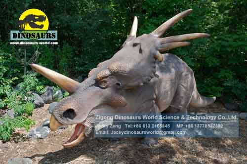 Children playground equipment  animatronic dinosaurs Styracosaurus DWD147