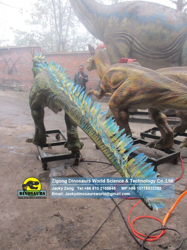 High Simulation  robotic dinosaurs- Ornitholestes for Dinopark DWD075-2