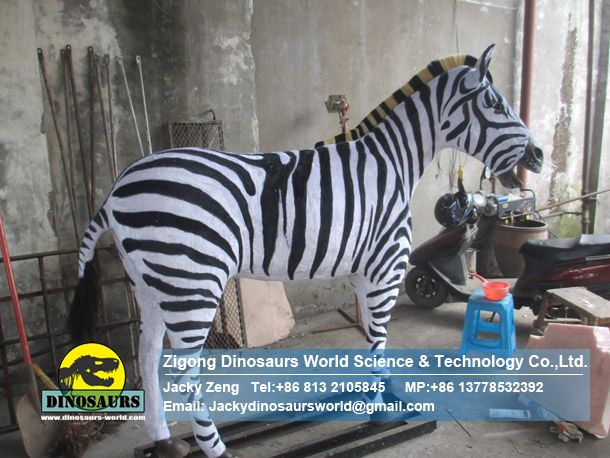 Amusement park electric animatronic animals ( Zebra ) DWA004