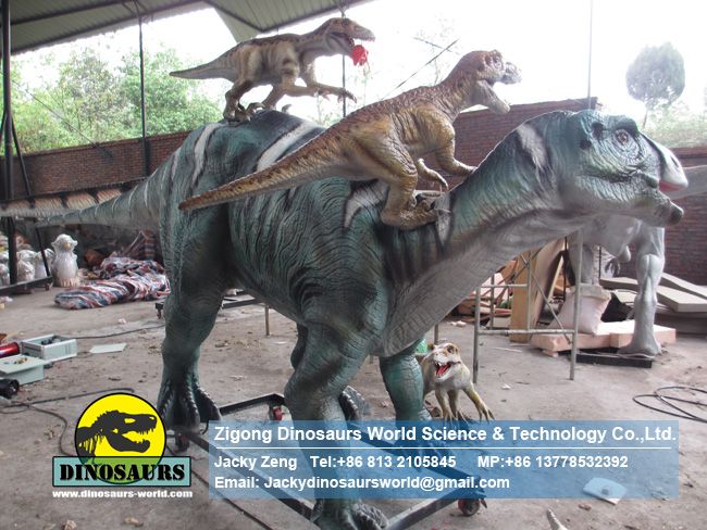 Amusement park equipments Artificial Dinosaur Iguanodon DWD056-1