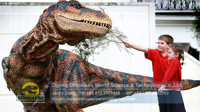 High quality life size animatronic robotic dinosaur costume DWE3324-11