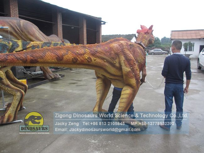 Customized walking with robotic dinosaur costume DWE3324-15