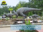 Outside theme park sculpture animation dinosaurs iguanodon DWD142